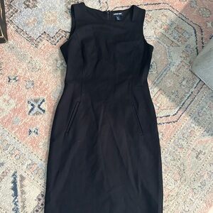 Lands End 6T Elegant Black Sleeveless Dress LBD